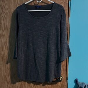 Apt. 9 Women's Charcoal Long Sleeve Top